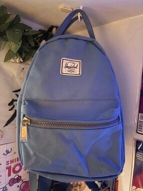 Herschel Supply Company Light Blue Mini Backpack with Front Zip Pocket